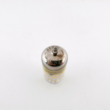 1 X 12AT7 TUBE. RAYTHEON BRAND. BLACK PLATES. D-GETTER. 1960s PRODUCTION CF  ENA