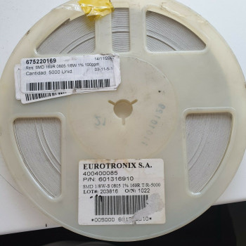 10 x 169R 1/8W 1% 100PPM SMD EUROTRONIX RESISTOR. (R324) CA394U5000F220721