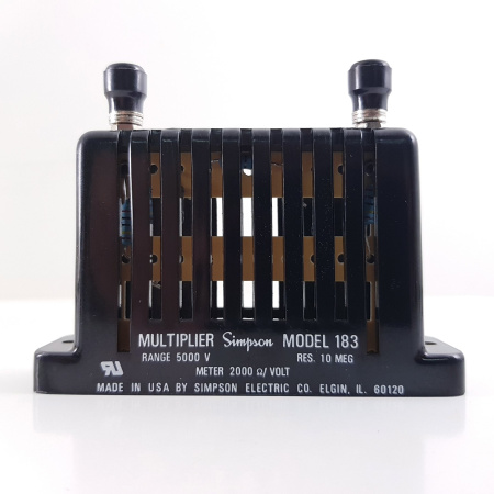 1 X SIMPSON ANALOG PANEL METER 0-5000 DCV + 1 X  SIMPSON MULTIPLIER MODEL 183 5000v