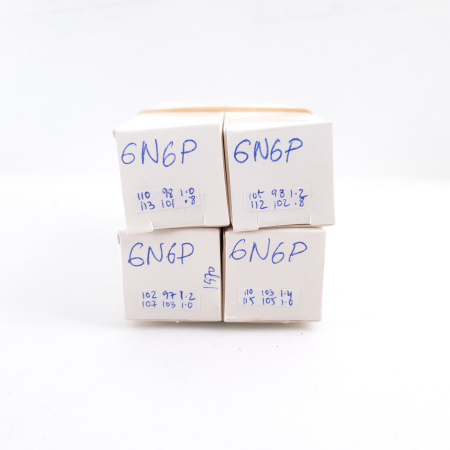 4 X 6N6P / 6Н6П TUBE. 1970s RUSSIAN PROD. GOLD GRID. MATCHED QUAD. CB391