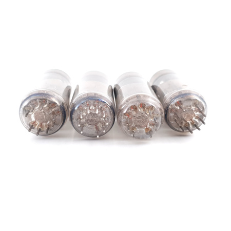 4 X 6N6P / 6Н6П TUBE. 1970s RUSSIAN PROD. GOLD GRID. MATCHED QUAD. CB391