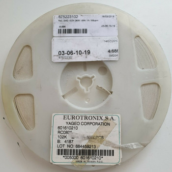 10 x 102K 1/8W 1% 100PPM SMD EUROTRONIX RESISTOR. (R326) CA394U4600F220721