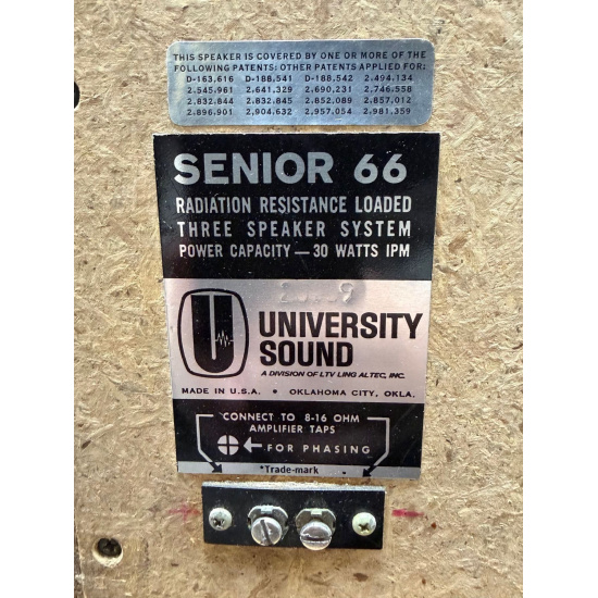 LTV UNIVERSITY SENIOR 66 SPEAKER...