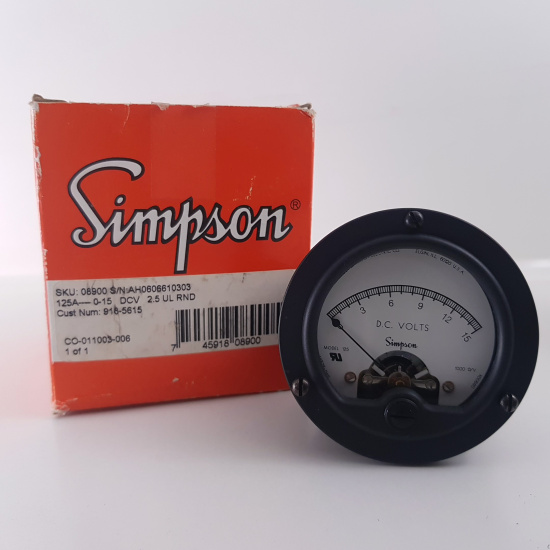 1 X SIMPSON ANALOG PANEL METER 125A...