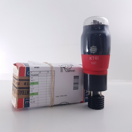 1 X KT61 RSD TUBE. NOS/NIB. TEST:116/9.25mA. RCB408-V1
