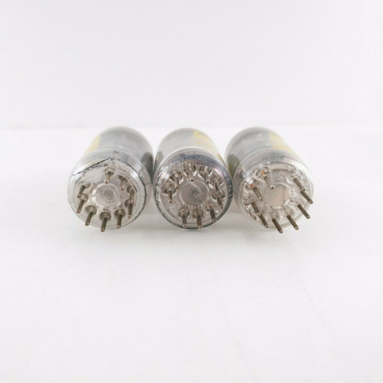 3 X 12AT7 TUBE. RAYTHEON BRAND. BLACK PLATES. SQ-GETTER. 1960s PROD. CF  ENA