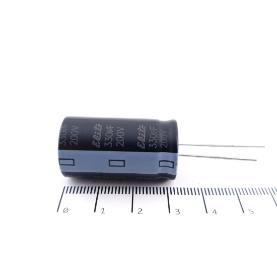 1 X 330uF 200V ELITE ELECTROLYTIC...