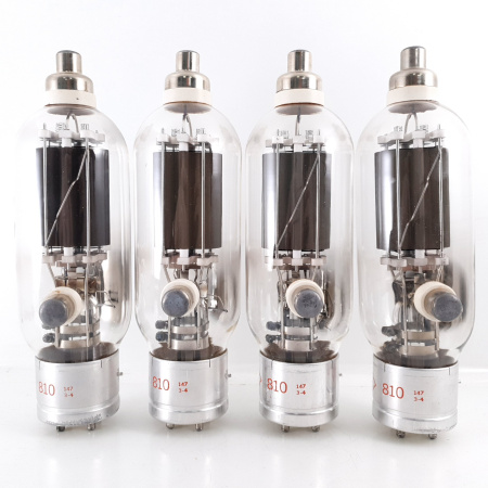 4 X 810 CETRON TUBE. 1960s PRODUCTION. BLACK PLATES. NOS/NIB.