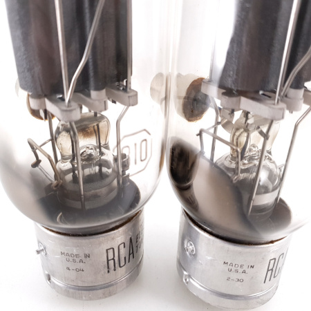 2 X 810 RCA TUBE. 1950s PRODUCTION. BLACK PLATES. NOS/NIB.