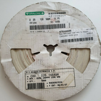 10 x 549R 1/4W 1% 100PPM SMD DRALORIC RESISTOR. (R330) CA394U5000F220721