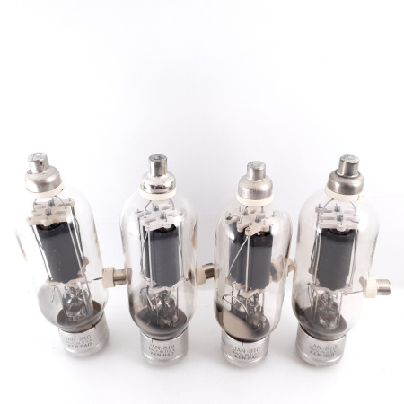 4 X JAN 810 KEN-RAD TUBE. 1950s PRODUCTION. BLACK PLATES. NOS/NIB.