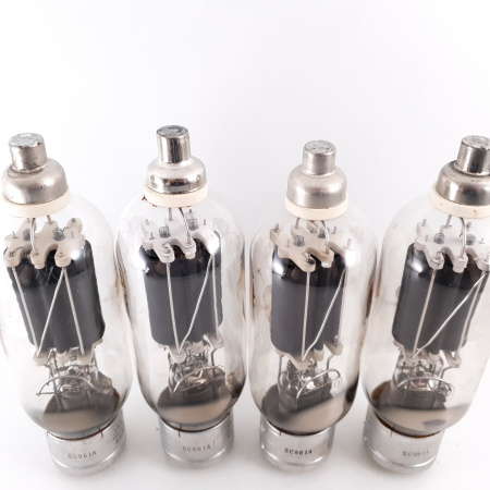 4 X JAN 810 KEN-RAD TUBE. 1950s PRODUCTION. BLACK PLATES. NOS/NIB.