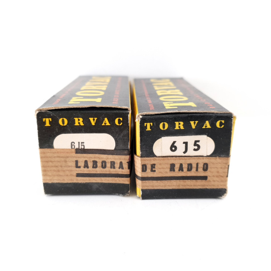 2 X 6J5 TORVAC TUBE. BRITISH...