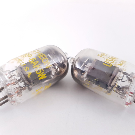 2 X 6AK5W RAYTHEON TUBE. 1950s ARMY PROD. BLACK PLATES. MATCHED PAIR. 52.1. CH166