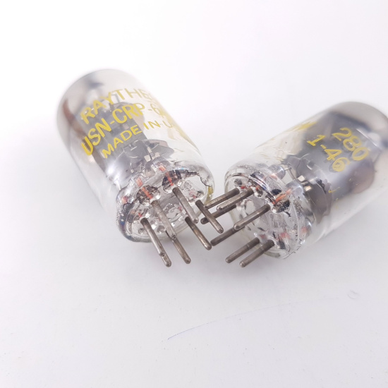 2 X 6AK5W RAYTHEON TUBE. 1950s ARMY...