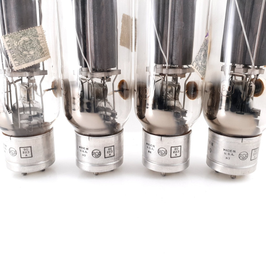 4 X JAN 810 RCA TUBE. BLACK PLATES....