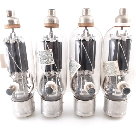 4 X JAN 810 RCA TUBE. BLACK PLATES....