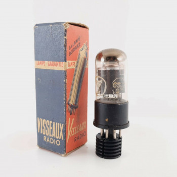 1 X 6SJ7GT VISSEAUX TUBE. BLACK PLATES. 1940s PROD. NOS/NIB. CY  ENA