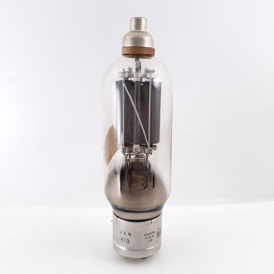 1 X JAN 810 RCA TUBE. BLACK PLATES....