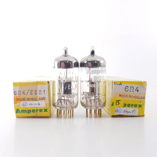 2 X 6R4 / EC81 AMPEREX TUBE. 1960s...