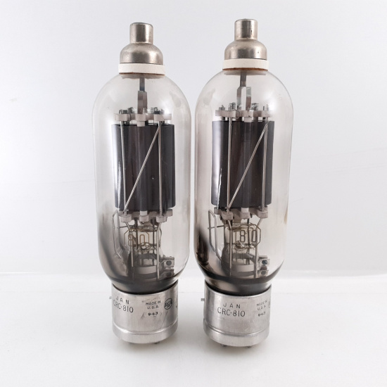 2 X JAN CRC 810 RCA TUBE. BLACK...