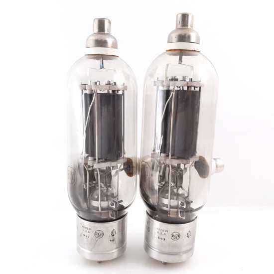 2 X JAN CRC 810 RCA TUBE. BLACK...