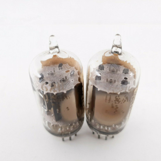 2 X 6211 GE TUBE. DUAL SIDE GETTER. CLEAR TOP. MATCHED PAIR. CP  ENA