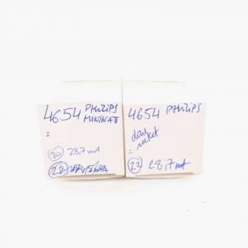2 X 4654 PHILIPS-MINIWATT TUBE. SWASTIK SYMBOL. MATCHED & BALANC PAIR 2. CP  ENA