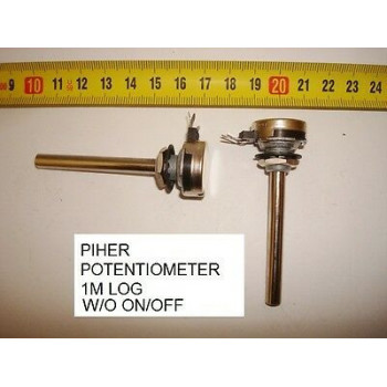 POTENCIOMETRO CARBON. CARBON PIHER POTENTIOMETER 1M LOG S/I W/O ON/OFF. P10