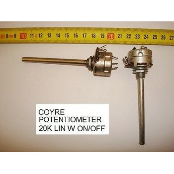CARBON POTENTIOMETER. COYRE 20K LIN W ON/OFF. P19