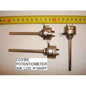 POTENCIOMETRO CARBON  COYRE POTENTIOMETER. 20K LOG C/I. 1 PC. P12