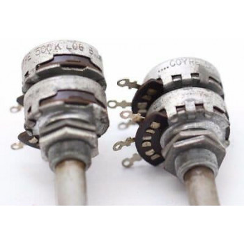 POTENTIOMETER COYRE 500K + 500K OHM LOG D/S W/O ON/OFF NOS 1PC. CA250U47F240417