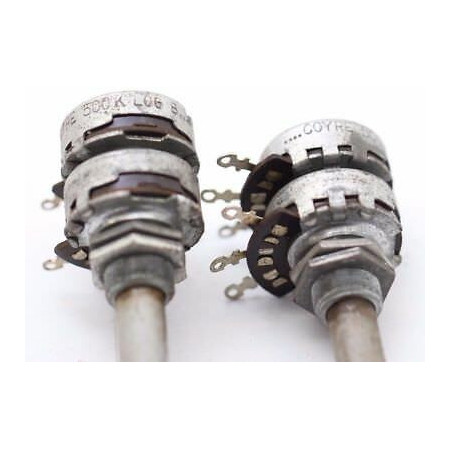 POTENTIOMETER COYRE 500K + 500K OHM LOG D/S W/O ON/OFF NOS 1PC. CA250U47F240417