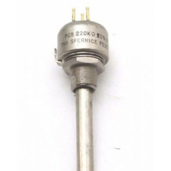 POTENTIOMETER SFERNICE 220K OHM 20% LOG W/O ON/OFF NOS 1PC. CA305U1F030717
