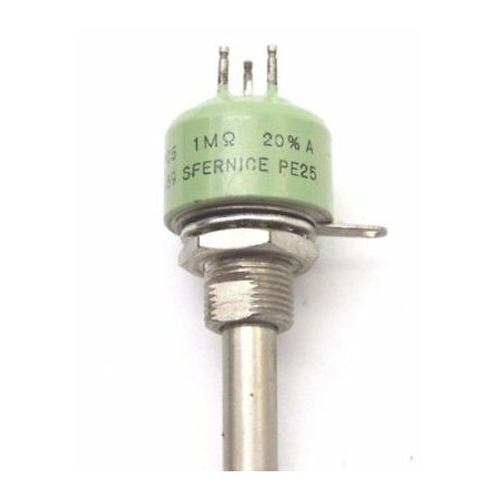 POTENTIOMETER SFERNICE 1M OHM 20% LOG W/O ON/OFF NOS 1PC. CA305U2F030717