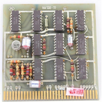 OLD PCB RS NA130-11 WITH 10 IC 1 TRANSISTOR 15 RESISTORS 3 CAPACITORS CA326U4
