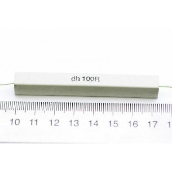CEMENTED CERAMIC RESISTOR 100 OHM 15W DH AXIAL NOS (New Old Stock) *1PC* U20 2