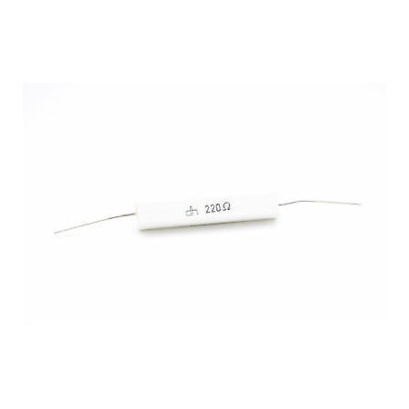 CEMENTED CERAMIC RESISTOR 220 OHM 10W DH AXIAL NOS(New Old Stock) *1PC* U201