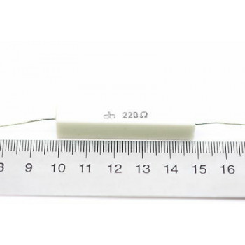 CEMENTED CERAMIC RESISTOR 220 OHM 10W DH AXIAL NOS(New Old Stock) *1PC* U201 2