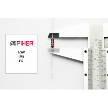 VINTAGE PIHER RESISTOR. 1/3W 1M8 5% *3 PC* NEW ORIGINAL 1990´S+