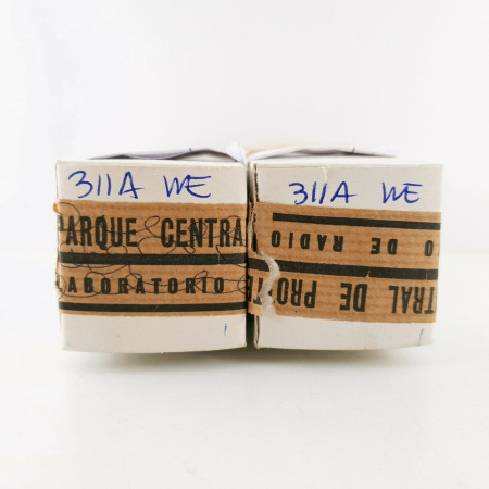 2 X 311A TUBE. WESTERN ELECTRIC. BLACK PLATES. MATCHED PAIR 1. CB  ENA