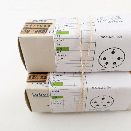 2 X 311A TUBE. WESTERN ELECTRIC. BLACK PLATES. MATCHED PAIR 1. CB  ENA