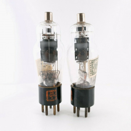 2 X 311A TUBE. WESTERN ELECTRIC. BLACK PLATES. MATCHED PAIR 1. CB  ENA