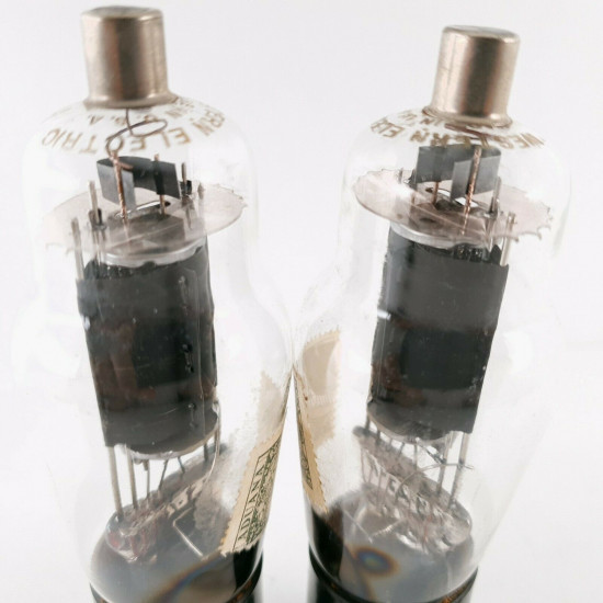 2 X 311A TUBE. WESTERN ELECTRIC. BLACK PLATES. MATCHED PAIR 1. CB  ENA