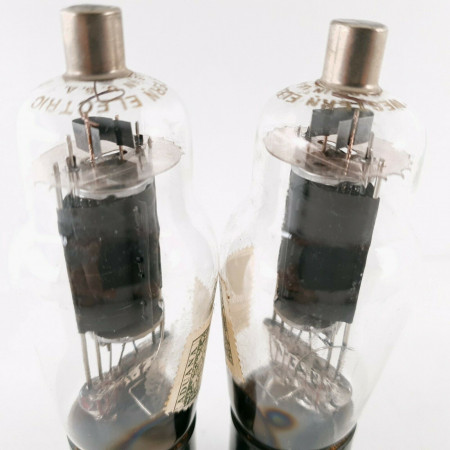 2 X 311A TUBE. WESTERN ELECTRIC. BLACK PLATES. MATCHED PAIR 1. CB  ENA