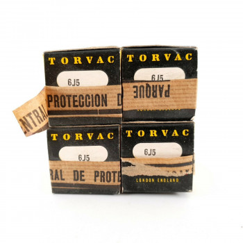 4 X 6J5 TUBE. TORVAC BRAND. METAL TUBE. CÑ  ENA