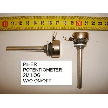 POTENCIOMETRO CARBON PIHER POTENTIOMETER. PIHER 2M LOG S/I W/O ON/OFF. P7