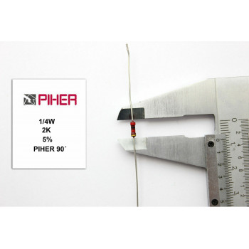 VINTAGE PIHER RESISTOR. 1/4W 2K 5% *4 PC* NEW ORIGINAL 1990´S+