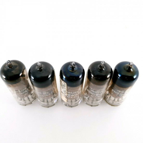 5 X ECC40 TUBE. PHILIPS-MINIWATT. CLOSED GETTER. 1950s. DP / LCR. CA  ENA