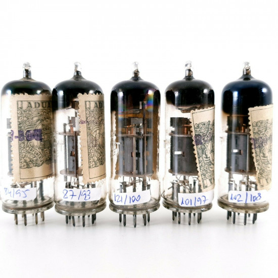 5 X ECC40 TUBE. PHILIPS-MINIWATT. CLOSED GETTER. 1950s. DP / LCR. CA  ENA